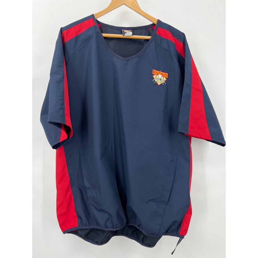 Cooperstown Dreams Park Short Sleeve V-Neck‎ XL Vented Windbreaker Baseball Golf